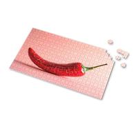 Girl Toys Age 4-5 A Red Chili Pepper On A Pink Background Picture Puzzle Jigsaw Puzzles 500 Pieces Toys Under 10 Dollars(500PCS)