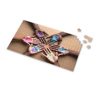 Girl Toys Age 4-5 Colorful Hands Reaching Out In Unity Picture Puzzle Toys For Ages 8-13 Puzzles 500 Pieces For Adults(300PCS)