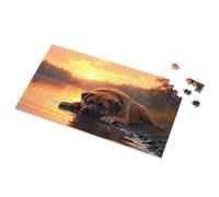 Girl Toys Age 4-5 Sunset Serenity: A Dog'S Peaceful Rest By The Lake Picture Puzzle Toys & Games Puzzles 500 Pieces(500PCS)