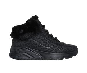 Girl Trainers Skechers Uno Lite Cozy Leopard Noir 30