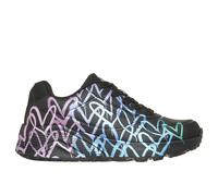 Skechers Girl's Uno Lite Metallic Joy Trainers, Black Synthetic/Multi Trim, 1.5 UK Child