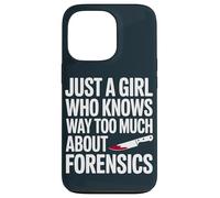 Girl True Crime Podcast Forensics Woman Murder Mystery Case for iPhone 13 Pro