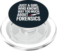 Girl True Crime Podcast Forensics Woman Murder Mystery PopSockets PopGrip for MagSafe