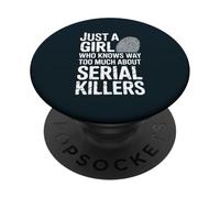 Girl True Crime Podcast Woman Murder Mystery PopSockets Adhesive PopGrip