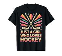 Girl Who Loves Hockey Player Girl Hockey Lovers Hockey T-Shirt
