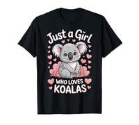 Girl Who Loves Koalas Adorable Koala Bear Animal Fans T-Shirt