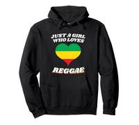 Girl Who Loves Reggae Music Rasta Heart Lover Pullover Hoodie