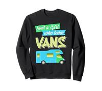Girl who loves vans and camping Women's saying women Sweatshirt