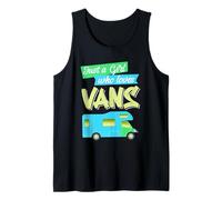 Girl who loves vans and camping Women's saying women Tank Top