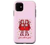 Girl will be girls Creepy Ghost Twins Scary Devil Halloween Case for iPhone 11