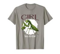 Girl Will Be Girls Praying Mantis Funny Bug Insect Humor Art T-Shirt
