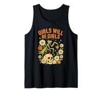 Girl Will Be Girls Praying Mantis Retro Halloween Tank Top