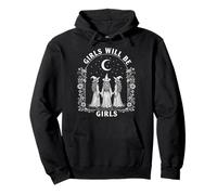 Girl Will Halloween Witch Graphic Shirt - Feminist Art Pullover Hoodie