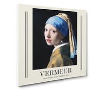 Girl With A Pearl Earring By Johannes Vermeer Canvas Print | Gallery Wrapped 30mm Frame Wall Art | 20x20 inches | Ready to Hang | Baroque People Picture | Living Room Bedroom Lounge Office