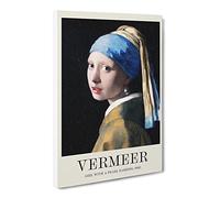 Girl With A Pearl Earring By Johannes Vermeer Canvas Print | Gallery Wrapped 30mm Frame Wall Art | 24x16 inches | Ready to Hang | Baroque People Picture | Living Room Bedroom Lounge Office
