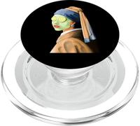 Girl with a Pearl Earring Face Mask by Johannes Vermeer Art PopSockets PopGrip for MagSafe