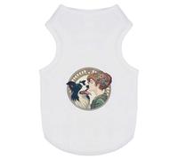 'Girl With Border Collie' Pet Dog/Cat T-Shirt (PT00142535)