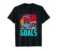 Girl with Goals Ice Hockey Female Player Power T-Shirt