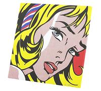Girl With Hair Ribbon / By Roy Lichtenstein / Pop Art / Comics Canvas Wall Art (40cm x 40cm)