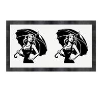 'Girl With Parasol' Pet Feeding Mat (PM00029758)