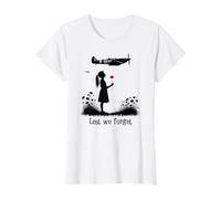 Girl with Poppy Spitfire Design. Respectful VE Day Gratitude T-Shirt