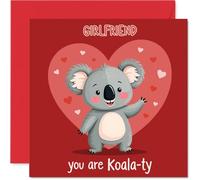Girlfriend Anniversary Card - Koala-ty - Happy Anniversary Card for Girlfriend from Boyfriend Partner, 145mm Wedding Anniversaries Greeting Cards