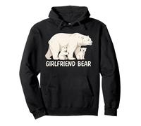 Girlfriend Bear With Two Cubs Polar Bear Family Pullover Hoodie
