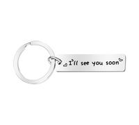 Girlfriend Boyfriend Valentines Gifts for Wife Husband I'll See You Soon Keyring for Couple Long Distance Relationship Gifts for Him Her I Love You Gifts for Best Friend Birthday Gift for Son Daughter