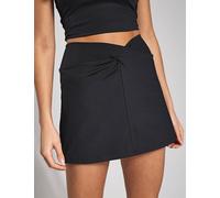 Girlfriend Collective female Twist High Waisted Skort - M - Black, Black