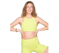 Girlfriend Collective Women's Topanga Bra, Cross-Back Sports, Lime, S