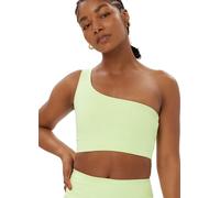 Girlfriend Collective Women's Bianca Bra, One Shoulder Sports, Green Tea, S