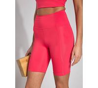 Girlfriend Collective Women's High Waisted Bike Short - Geranium - Pink - Size: Medium
