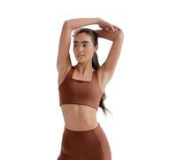 Girlfriend Collective Women's Tommy Bra, Square-Neck Sports, Erdfarben, S