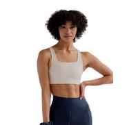 Girlfriend Collective Women's Tommy Bra, Square-Neck Sports, Ivory, S