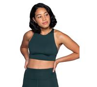 Girlfriend Collective Women's Topanga Bra, Cross-Back Sports, Green (Moss), M