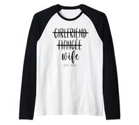 Girlfriend Fiance Wife 2026 Just Married Wedding Honeymoon Raglan Baseball Tee