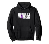 Girlfriend of a Warrior Purple Ribbon Epilepsy Awareness Pullover Hoodie