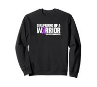 Girlfriend of a Warrior Purple Ribbon Epilepsy Awareness Sweatshirt