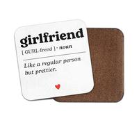 Girlfriend Square Coaster - Girl Friend Pretty Valentine's Anniversary Birthday Partner Definition Gift #83857