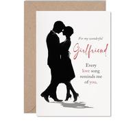 Girlfriend Valentines Card - Every Love Song - Happy Anniversary Card for Girlfriend from Boyfriend Partner, 5x7 Inch Wedding Anniversaries Greeting Cards