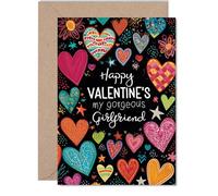Girlfriend Valentine's Day Card - I love you always and forever - Happy Valentines Card for Girlfriend from Boyfriend Partner, 5x7 Inch Valentine Greeting Cards