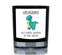 Girlfriendasaurus, Like A Normal Girlfriend But More Awesome, Dinosaur Funny 20cl Candle 60 SECOND MAKEOVER Black One Size