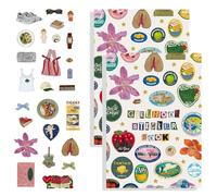 Girlhood Sticker Book, A Complete Walkthrough of Version 2 of The Girlhood Sticker Book, 1260+ Aesthetic Stickers, Fruity Icons & Pastel Letters Tickets, DIY Gift for Your Journals (2Pcs)
