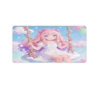 Girlish Heart Desk Mat Large Office Desk Pad Protector Waterproof Computer Mouse Pad Non-Slip Laptop Desk Protector Desk Blotter Rubber Keyboard Mat for Office Home 12" X 24"