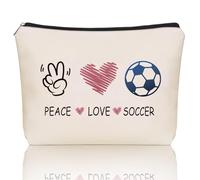 Girlly Soccer Gifts Makeup Bag: Versatile Soccer -Themed Cosmetic Bags, Perfect for Teen Grils, Football Lovers Soccer Team Gifts- Ideal Gift for Travel, Parties, Birthdays, Christmas, Off