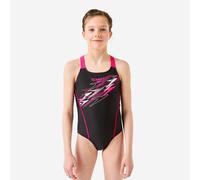 Speedo Medley Logo Medalist Swimsuit Black 9-10 Years Girl