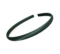 Girls 1cm Satin Plastic Alice Band Hair Band School Headband No Teeth for Women Girls by Glitz4Girlz (Green)