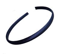 Girls 1cm Satin Plastic Alice Band Hair Band School Headband No Teeth for Women Girls by Glitz4Girlz (Navy Blue)