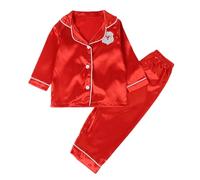 Girls' 2-Piece Cotton Outfit with Top and Trousers, Practical Set for Walks A79