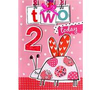 Girls 2nd Birthday Card Two Today Second Nature Childrens Hide & Seek Cards